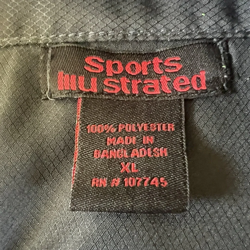 Sports Illustrated Mens XL Windbreaker‎ Gray 90s Lightweight EUC!